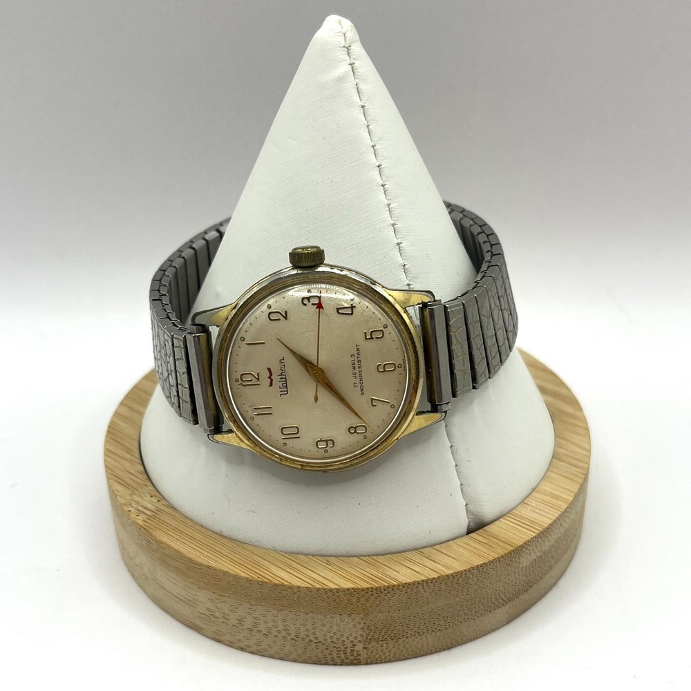 Vintage Waltham Wristwatch‎ Karat Clad Gold Shock Resistant Men's 17 Jewels